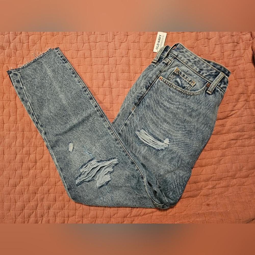 Old Navy S12 Distressed Extra High Rise OG Straight